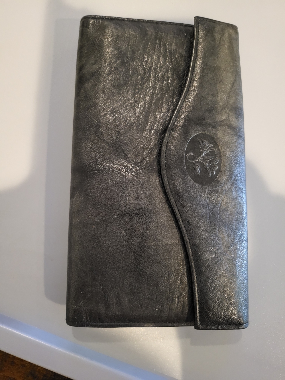Vintage Buxton Black Cowhide Leather Wallet Coin Purse